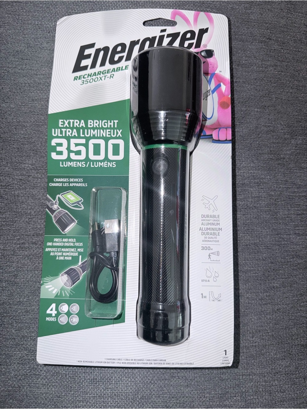 🔥Energizer Black Rechargeable 3500 Lumen LED Flashlight 🔥brand new 🔥